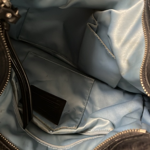 Black cloth and leather coach purse - Picture 3 of 3